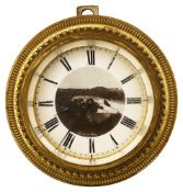 An unusual late 19th century Swiss gilt brass paperweight clock