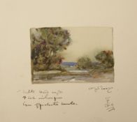 Early 20th century album of watercolours by artists including Sir Alfred East