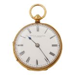 A Victorian 18ct gold open faced pocket watch
