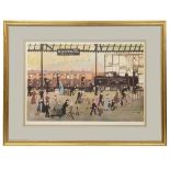 Helen Bradley (British, 1900-1979) Blackpool Station, signed print