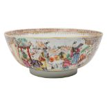 A Qianlong Chinese export famille rose punchbowl