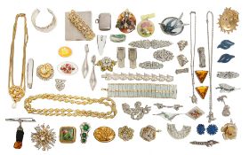 A collection of mostly mid 20th century costume jewellery