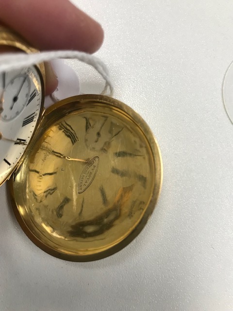 An unusual Victorian 18ct gold ''By Royal Letters Patent" hinge winding pocket watch c.1880 - Image 2 of 6