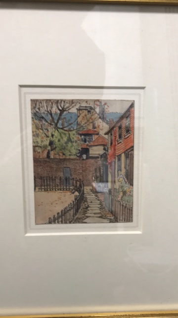 Edward Leslie Badham watercolour street scene, with four further watercolours - Image 6 of 6
