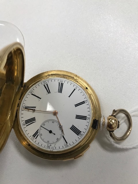 An unusual Victorian 18ct gold ''By Royal Letters Patent" hinge winding pocket watch c.1880 - Image 3 of 6