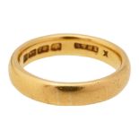 A 22ct yellow gold wedding band