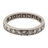 A full hoop diamond-set eternity ring