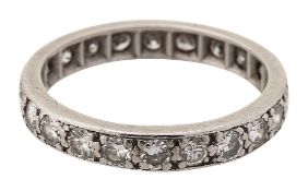 A full hoop diamond-set eternity ring