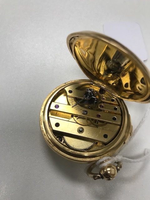 An unusual Victorian 18ct gold ''By Royal Letters Patent" hinge winding pocket watch c.1880 - Image 5 of 6