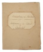 HISTORIC MANUSCRIPTS: Nantucket - United States of America An important hand written manuscript