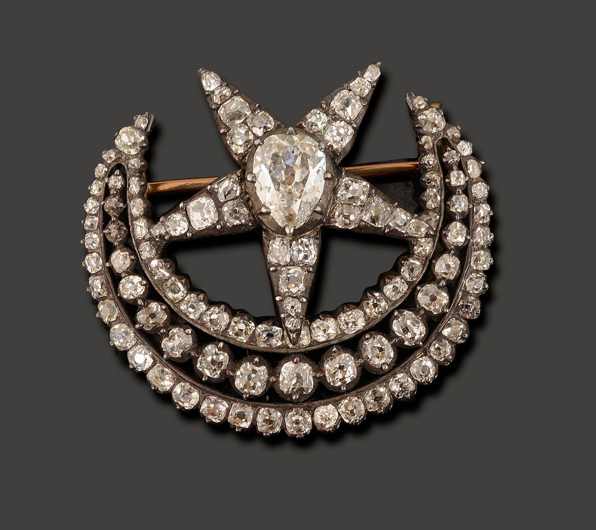 A late 18th/early 19th century diamond-set brooch