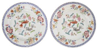 Two 19th century Herend plates decorated in Chinese export style