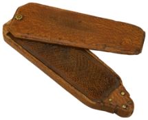 An 18th century treen lacewood snuff grater