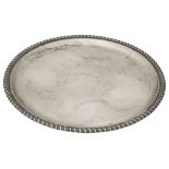 An Italian .800 silver circular tray