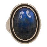 A Georg Jensen labradorite and silver ring designed by Harald Nielsen