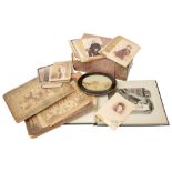 A collection of Victorian cabinet photographs and cartes de visite