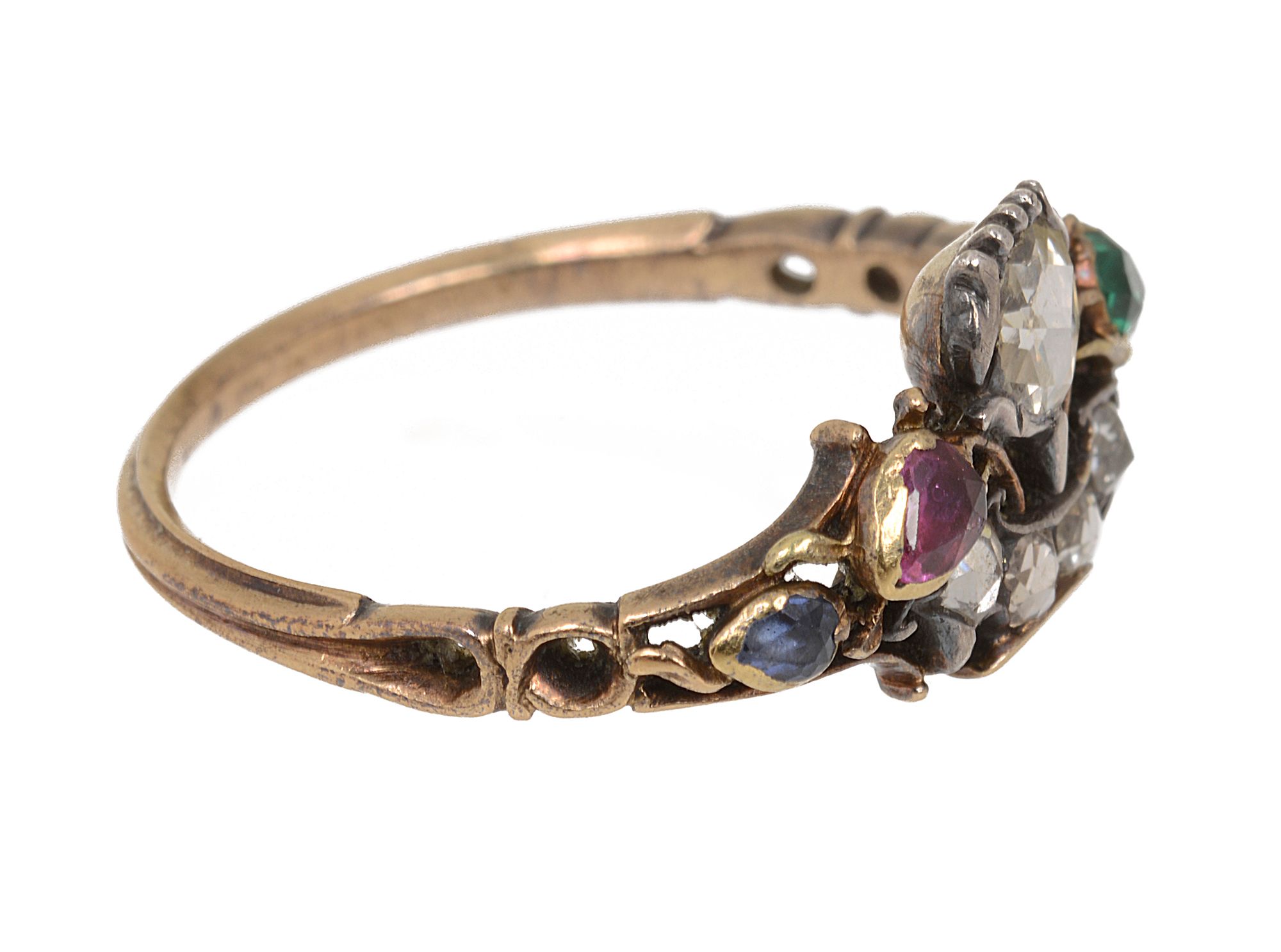 An 18th century gem-set giardinetto ring - Image 2 of 6