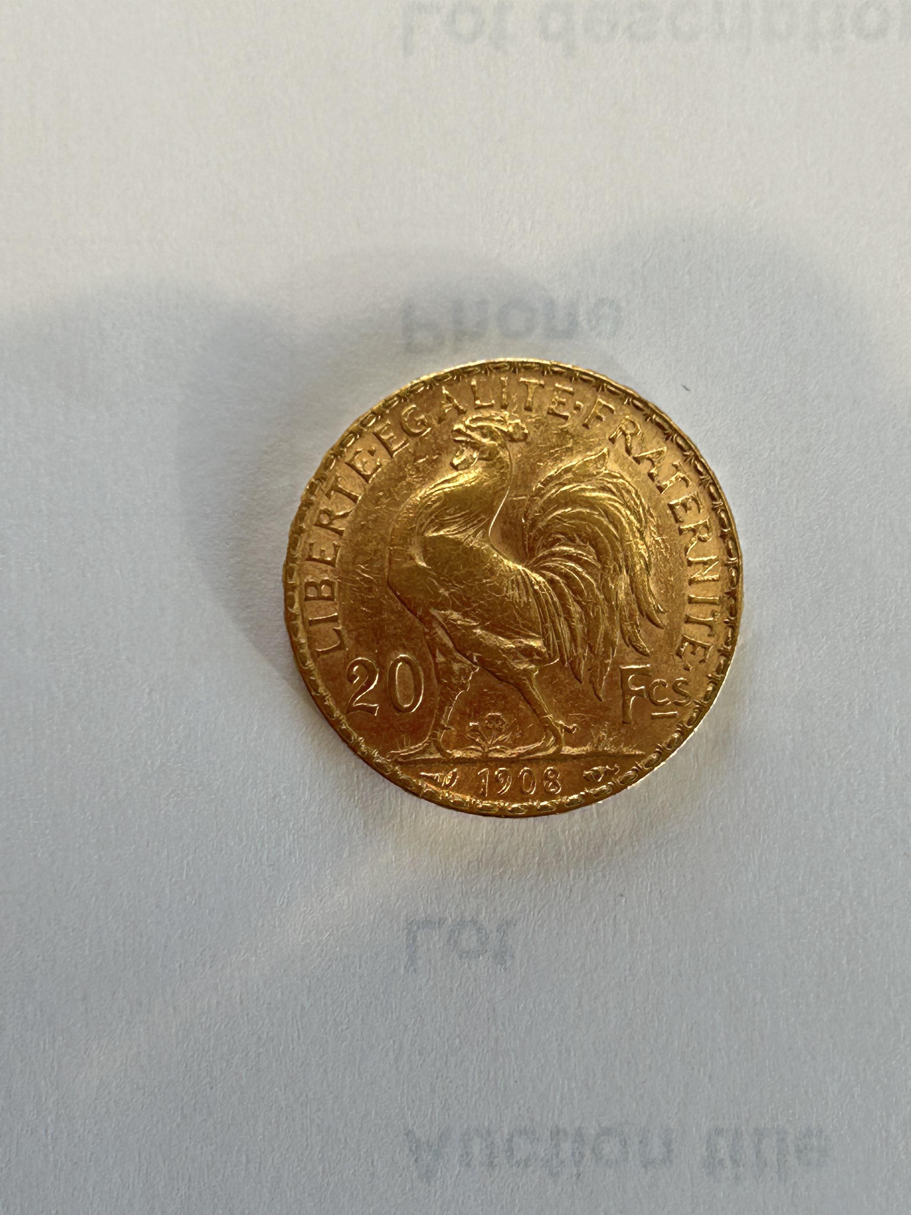 A French 20 franc gold coin - Image 2 of 3