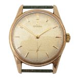 A Gentleman's 1960s 9ct gold Omega wristwatch