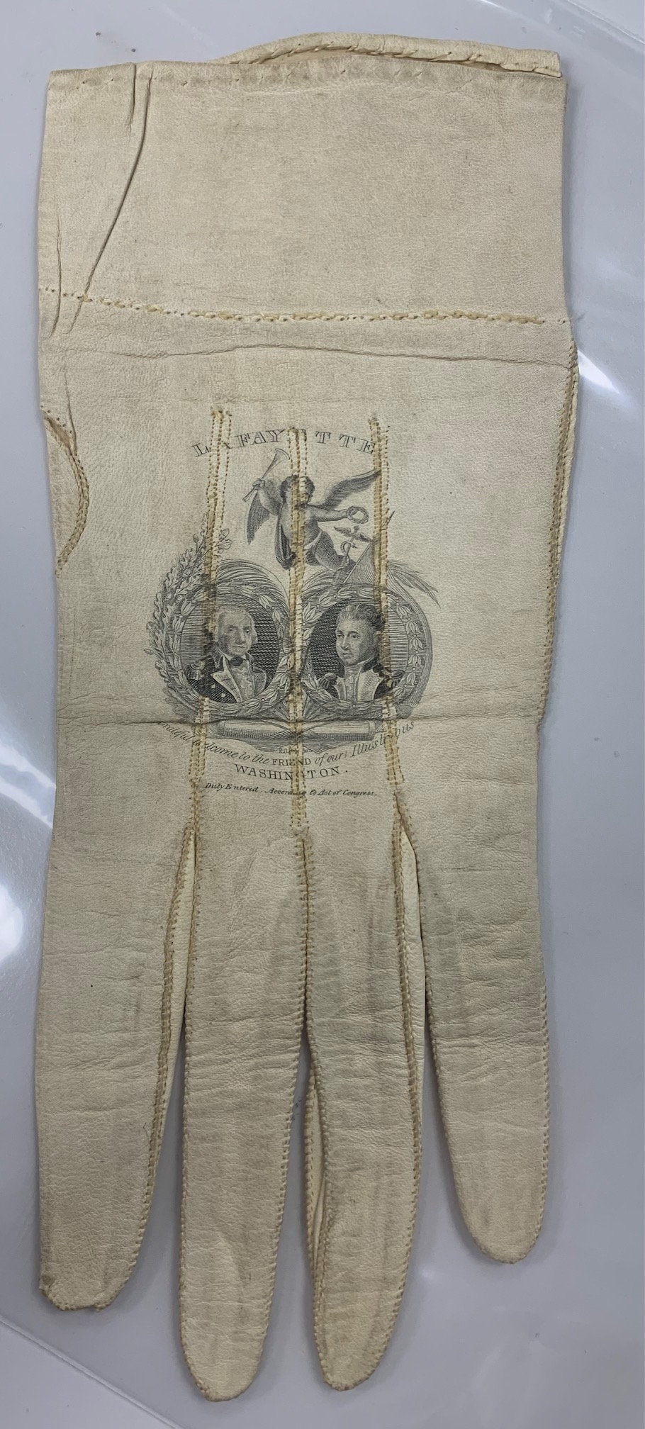 The Marquis of Lafayette: An early 19th century commemorative glove - Image 2 of 4