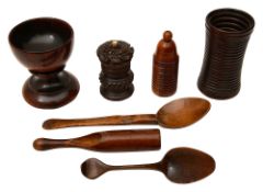 A collection of 19th century treen