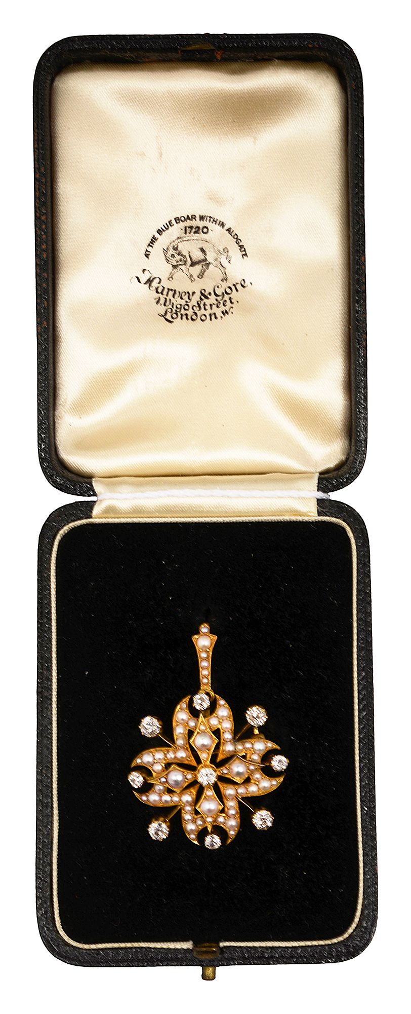 An Edwardian diamond-set, half pearl and yellow gold locket/brooch - Image 2 of 3