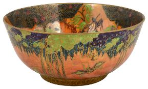 A Wedgwood Fairyland Flame Lustre bowl, designed by Daisy Makeig-Jones c.1925