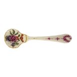 A rare Worcester salt spoon c.1770