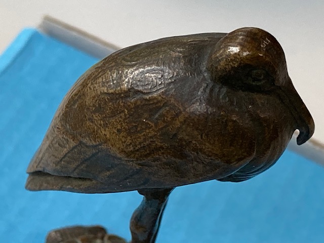 After Barye, a Barbedienne bronze figure of a stork - Image 2 of 5