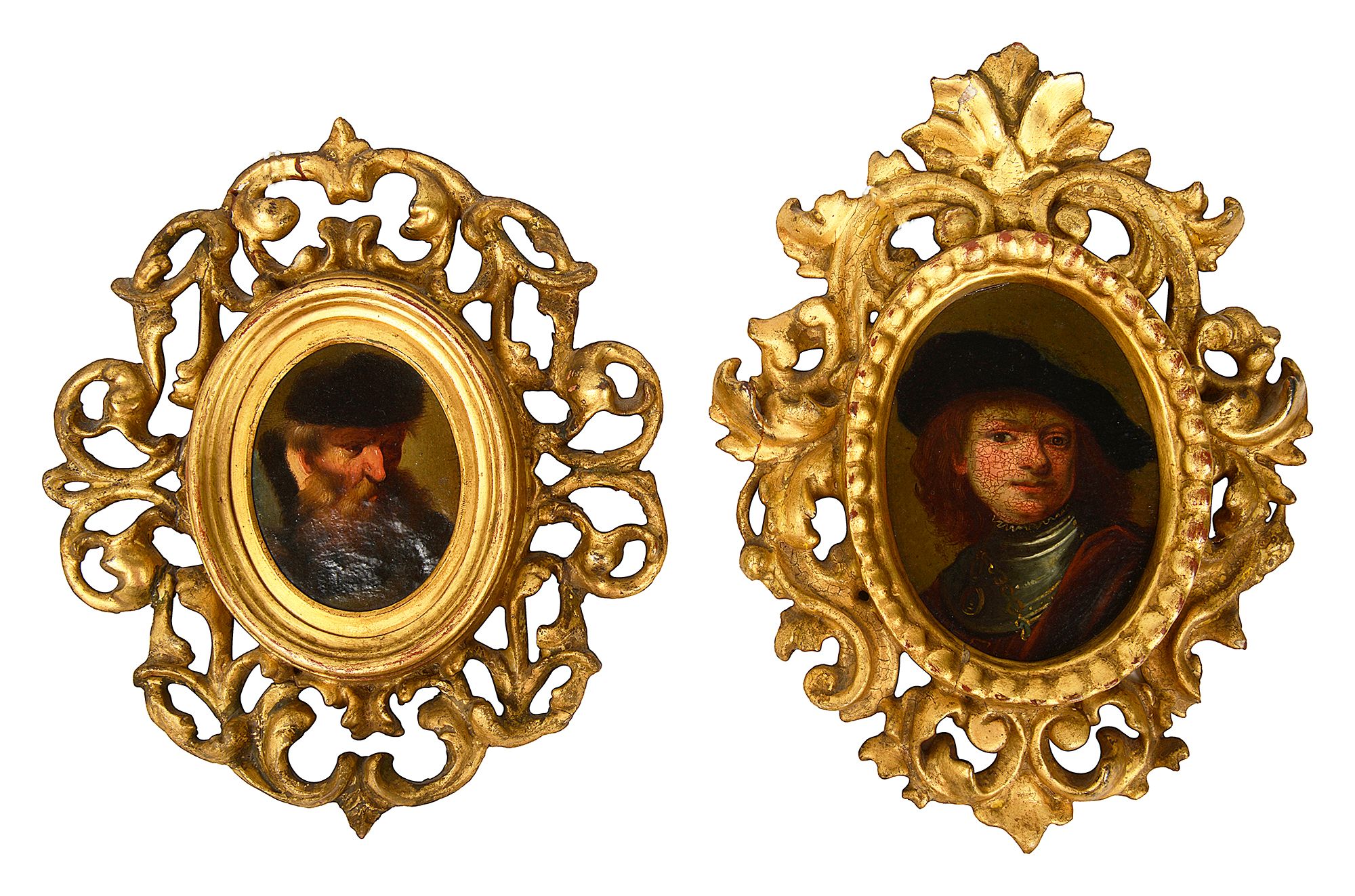 After Rembrandt, Two portraits
