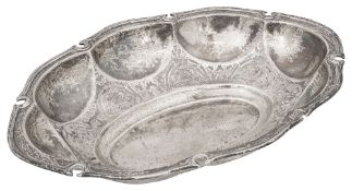 An Indian Colonial silver dish