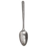 A George III silver marrow spoon