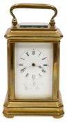 A French miniature carriage clock retailed by Howell James