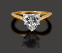 A diamond single stone ring,