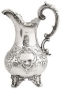 An early Victorian silver cream jug