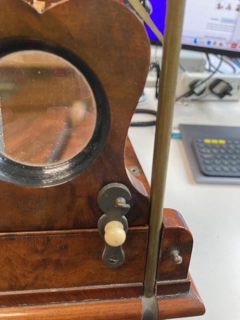 A figured walnut and maple stereo graphoscope viewer - Image 3 of 5