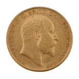 A Edward VII gold half sovereign, 1905