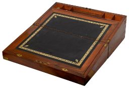 A Victorian walnut writing slope