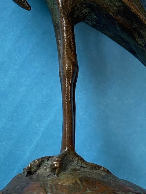 After Barye, a Barbedienne bronze figure of a stork - Image 3 of 5