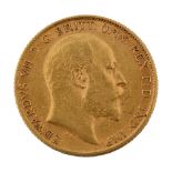 A Edward VII half sovereign, 1905