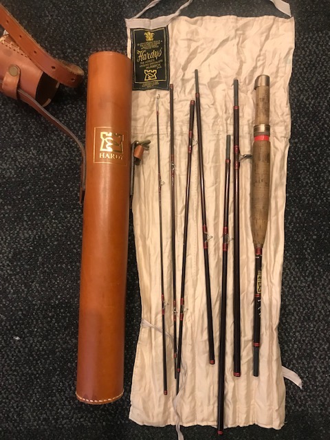 A Hardy smugglers rod, leather flask + 3 reels - Image 2 of 5