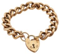 A 9ct gold curb link bracelet