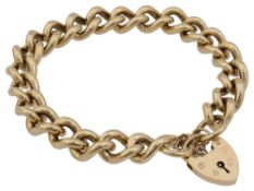 A 9ct gold curb link bracelet