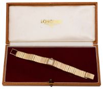 A 9ct lady's Longines cased bracelet watch