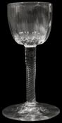 A mid 18th century wine glass