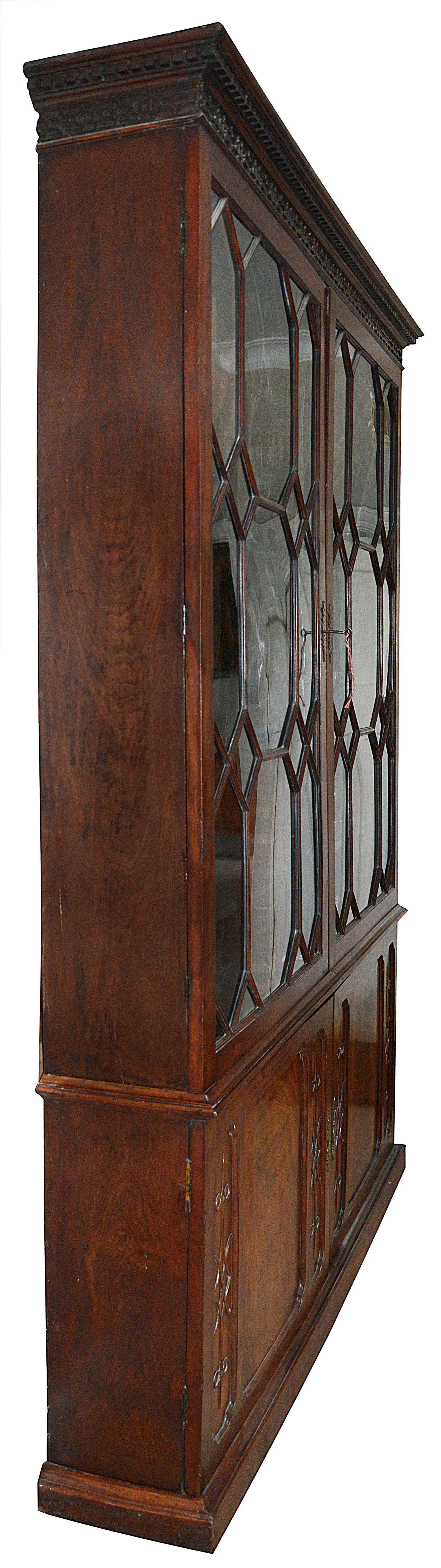 A George III mahogany bookcase cabinet - Image 3 of 11