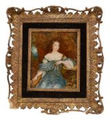 After Sir Peter Lely, A 19th century portrait miniature