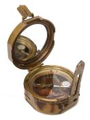 A WWII brass cased Brunton Style military compass