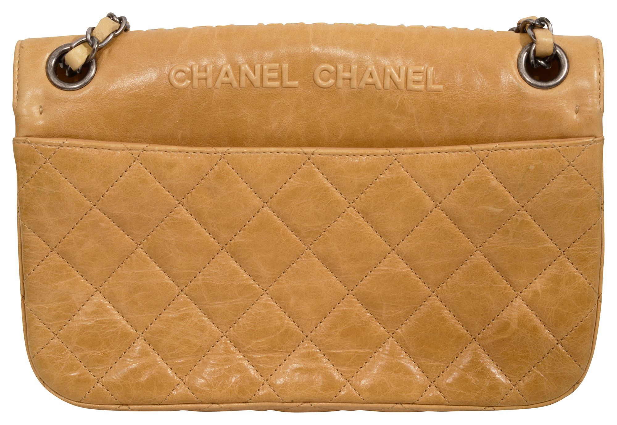 A Chanel biege calfskin flap bag - Image 3 of 3