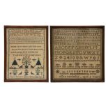 A pair of Mid Victorian samplers